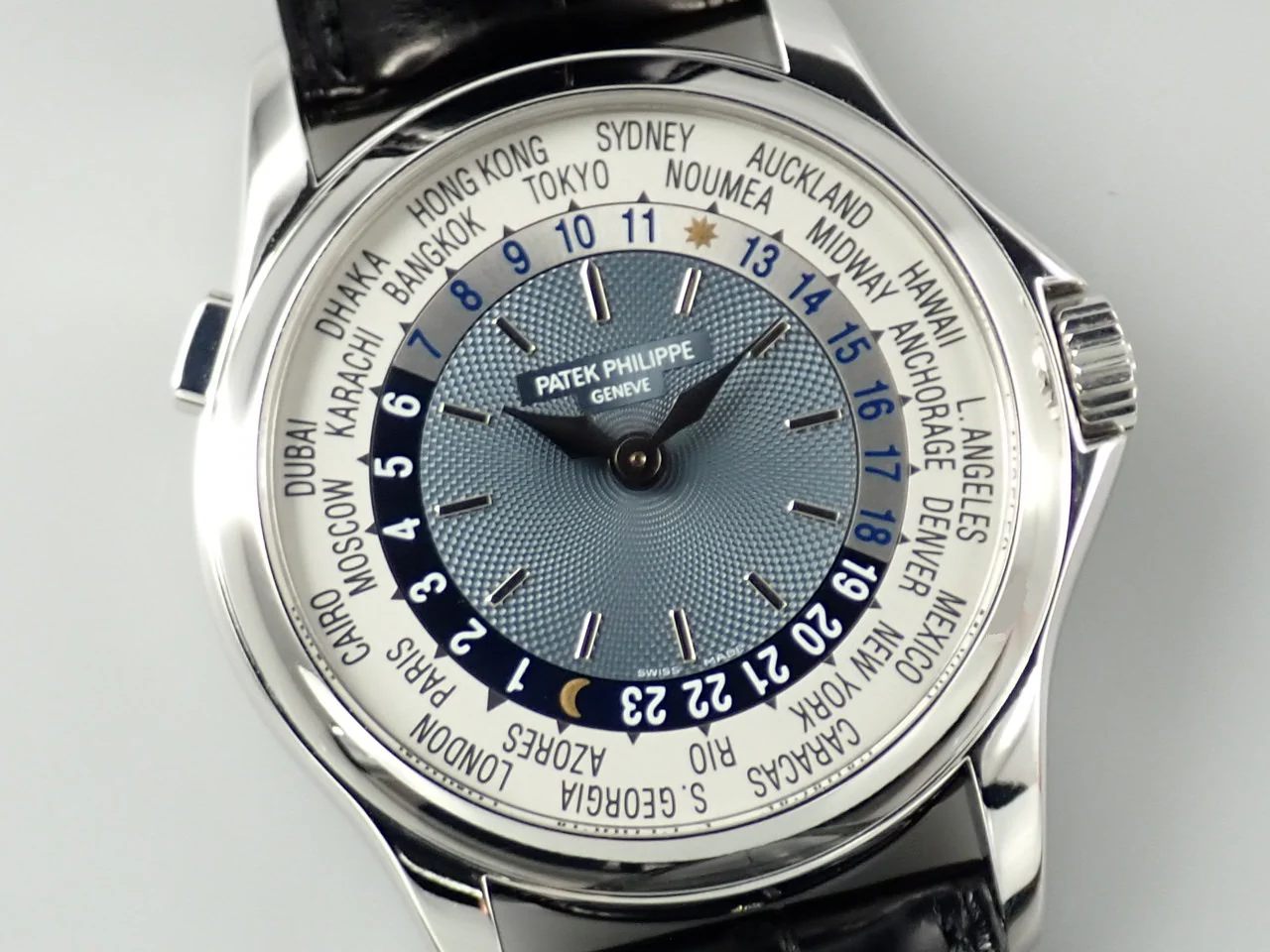 パテックフィリップ コンプリケーション ワールドタイム Ref.5110P-001 プラチナ ブルー文字盤 - Image 3