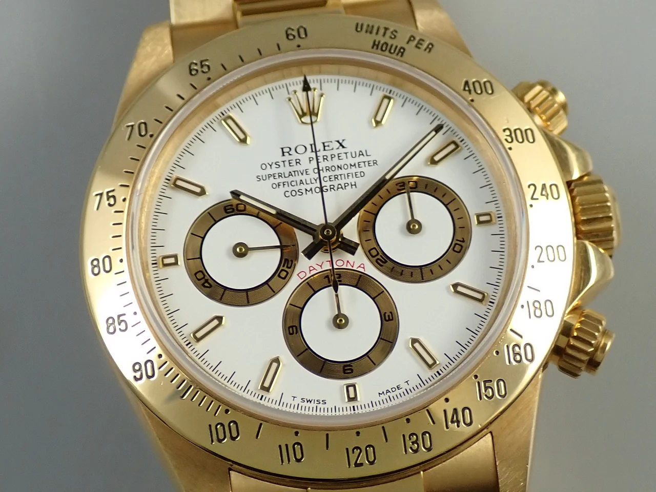 ロレックス デイトナ エルプリメロ Ref.16528 イエローゴールド ホワイト文字盤 - Image 3