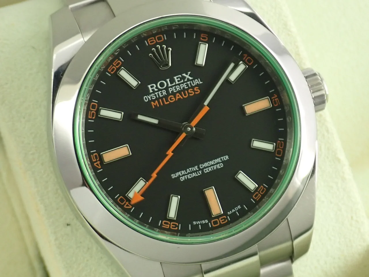 ロレックス ミルガウス Ref.116400GV ステンレススチール ブラック文字盤 - Image 3