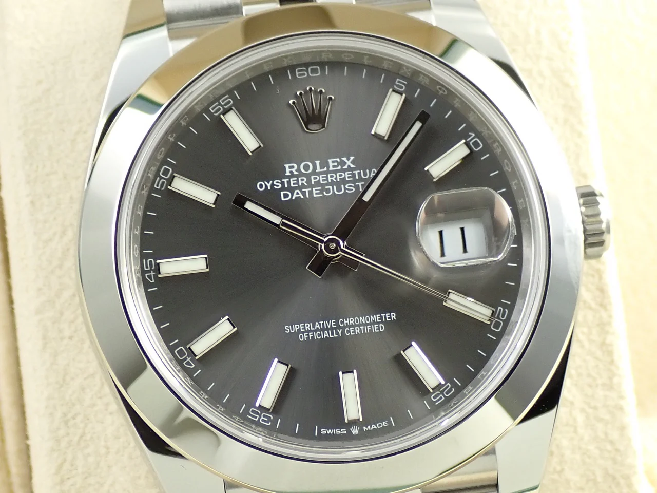 ロレックス デイトジャスト41 Ref.126300 ステンレススチール スレート文字盤 ジュビリーブレスレット 未使用 3Y72URMM - Image 3