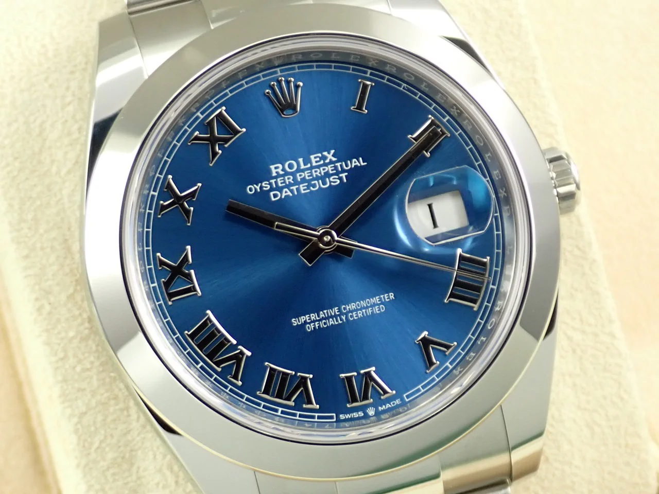 ロレックス デイトジャスト41 Ref.126300 ステンレススチール アズーロブルー文字盤 オイスターブレスレット 中古 7WT90W56 - Image 3