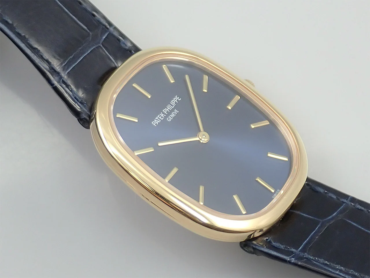 パテックフィリップ ゴールデンエリプス Ref.3738/100J-012 イエローゴールド ブルー文字盤 - Image 5