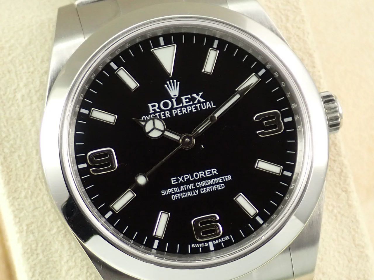 ロレックス エクスプローラーI 鏡面ブラックアウト Ref.214270 ステンレススチール ブラック文字盤 - Image 3