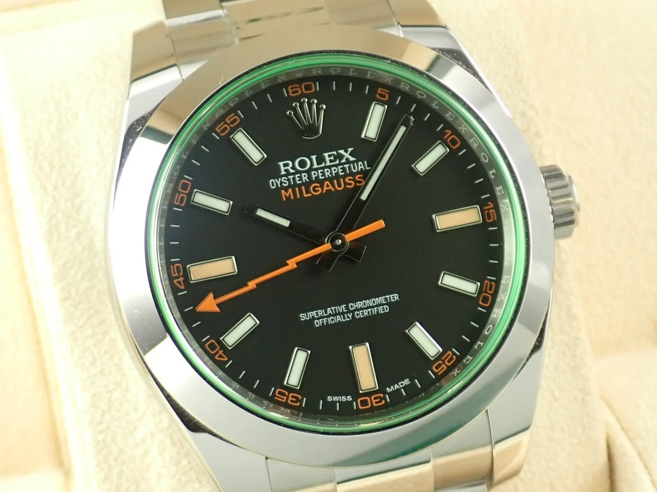 ロレックス ミルガウス Ref.116400GV ステンレススチール ブラック文字盤 - Image 3