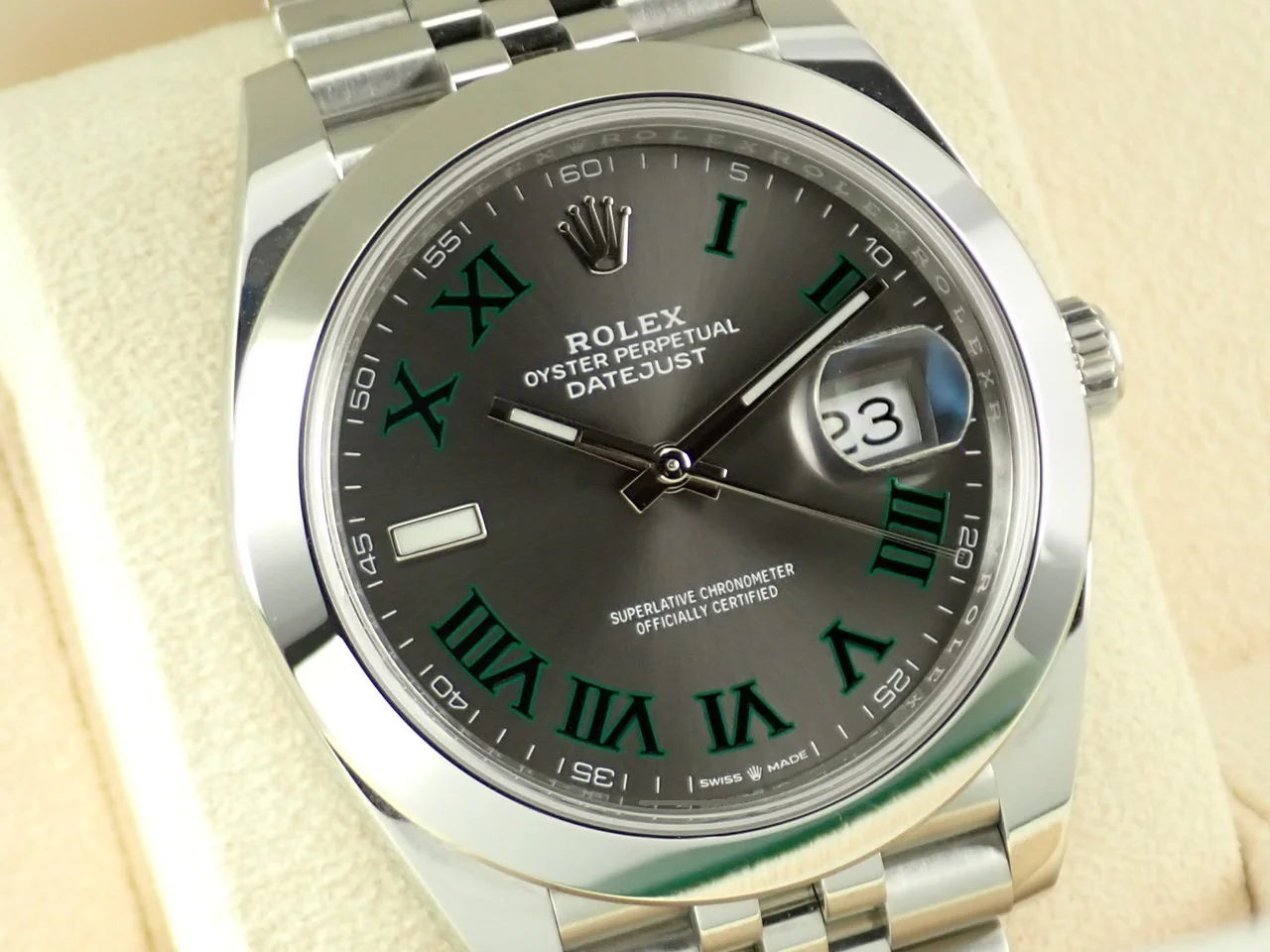 ロレックス デイトジャスト41 Ref.126300 ステンレススチール スレートローマン文字盤 ジュビリーブレスレット 未使用 JZA5JLMK - Image 3