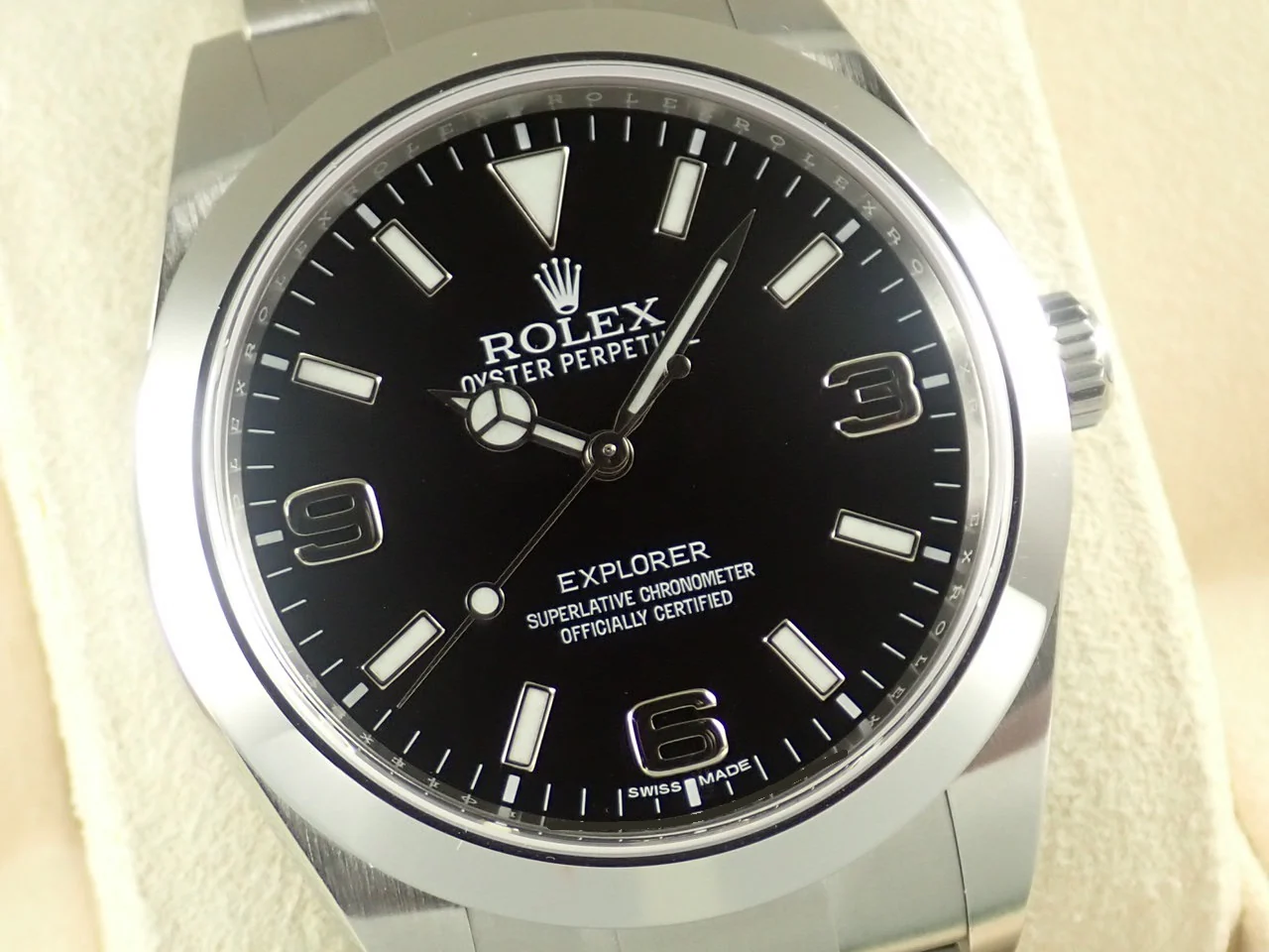 ロレックス エクスプローラーI 鏡面ブラックアウト Ref.214270 ステンレススチール ブラック文字盤 - Image 3