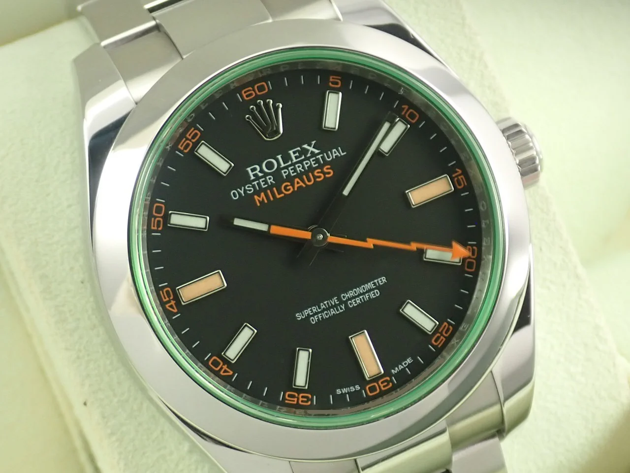 ロレックス ミルガウス Ref.116400GV ステンレススチール ブラック文字盤 - Image 3