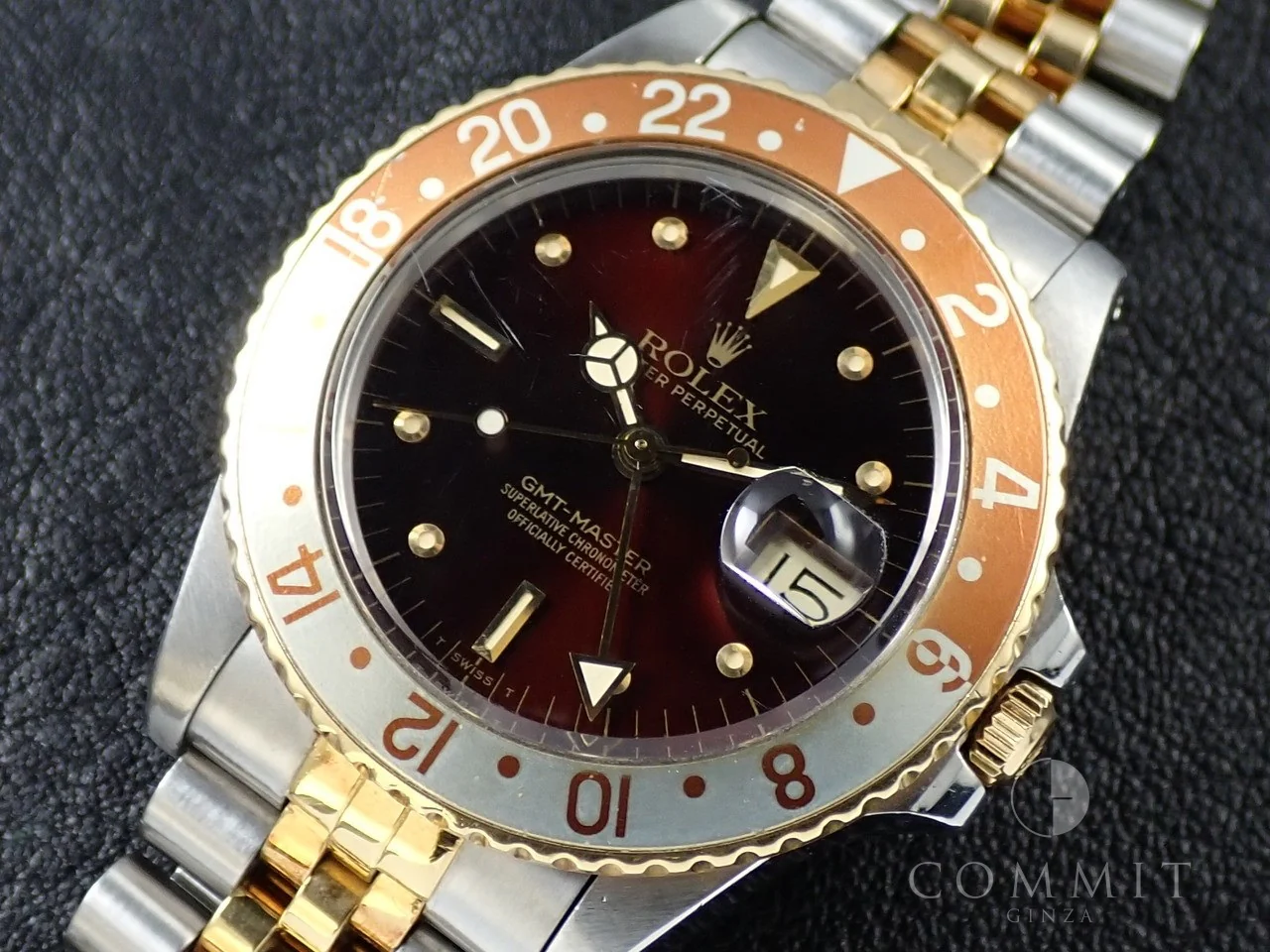 ロレックス GMTマスター Ref.16753 ステンレススチール/イエローゴールド ブラウン文字盤 ジュビリーブレスレット 中古 U0ZV2408 - Image 11