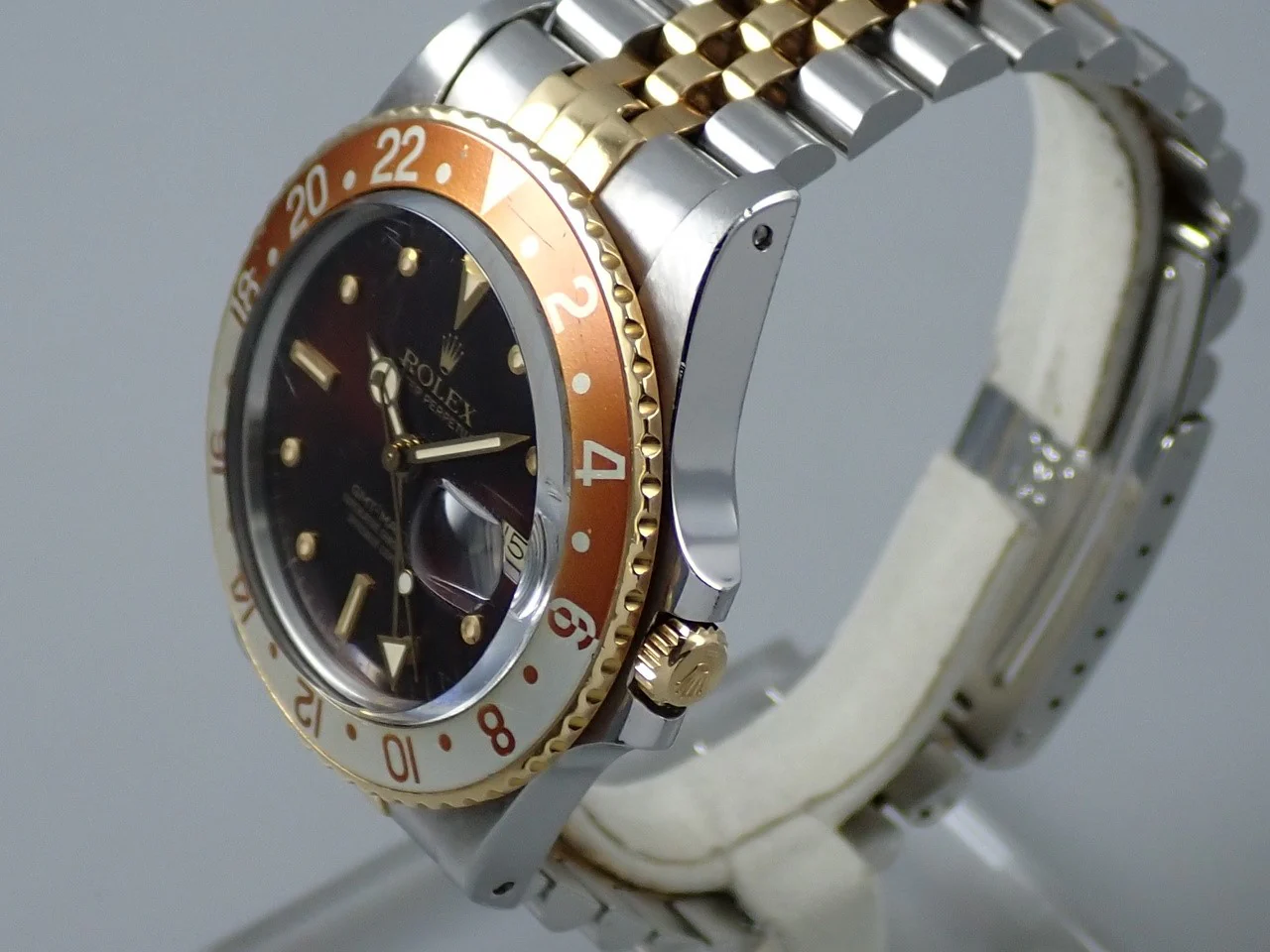 ロレックス GMTマスター Ref.16753 ステンレススチール/イエローゴールド ブラウン文字盤 ジュビリーブレスレット 中古 U0ZV2408 - Image 4