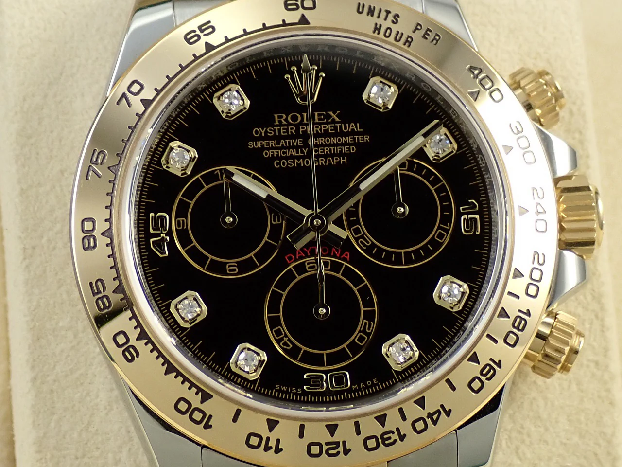 ロレックス デイトナ Ref.116503G ステンレススチール/イエローゴールド ブラックx8Pダイヤ文字盤 - Image 3