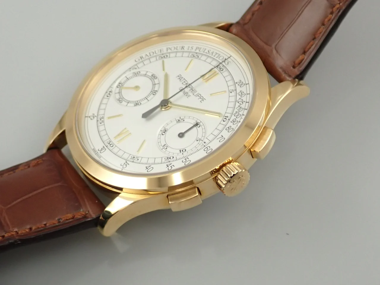 パテックフィリップ クロノグラフ Ref.5170J-001 イエローゴールド シルバー文字盤 - Image 4