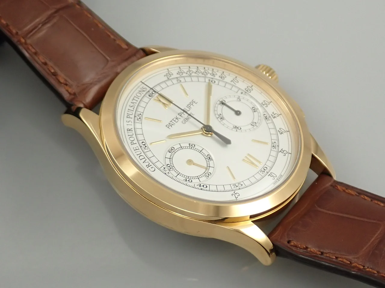 パテックフィリップ クロノグラフ Ref.5170J-001 イエローゴールド シルバー文字盤 - Image 5