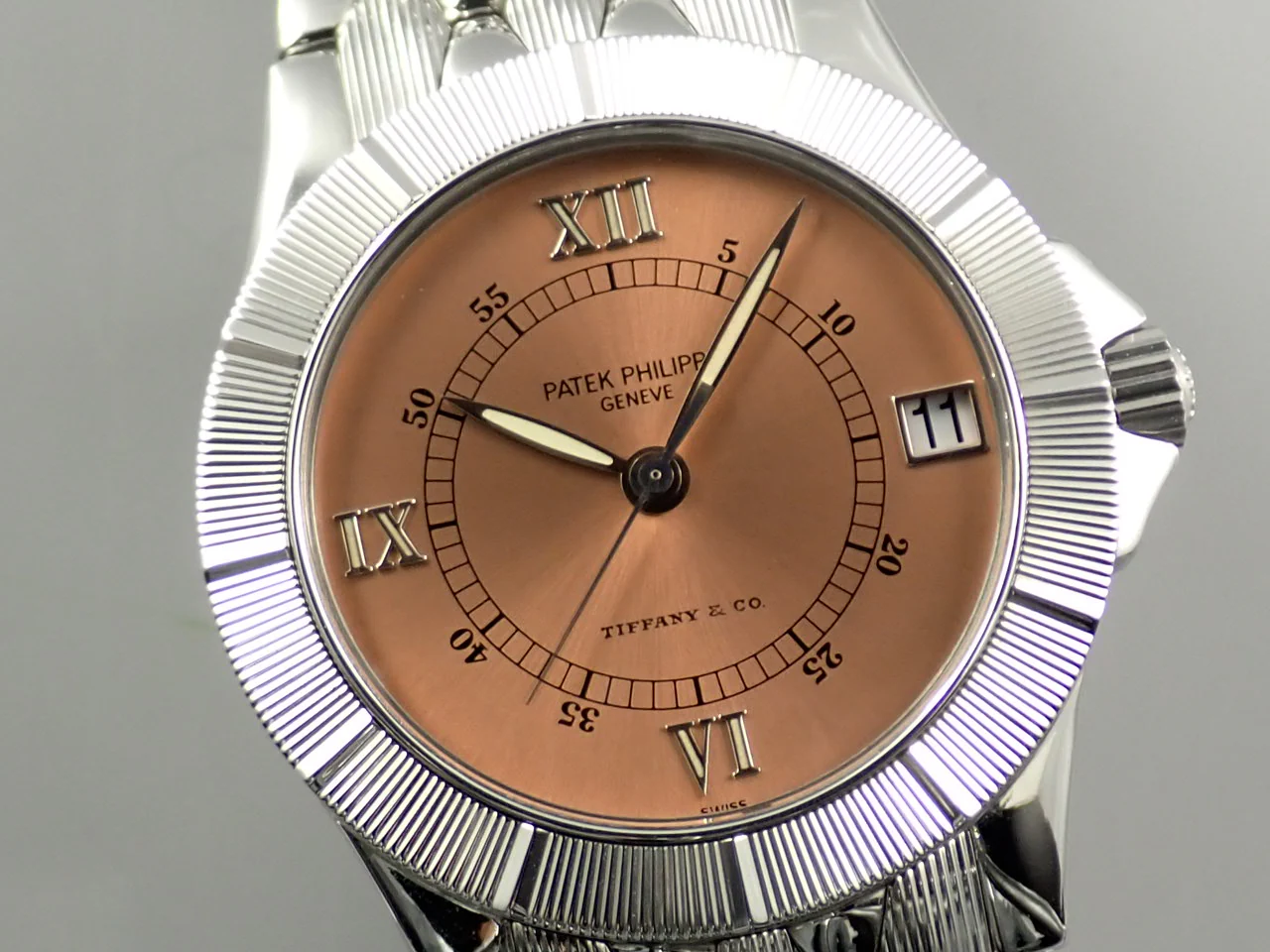 パテックフィリップ ネプチューン TIFFANY＆CO. Ref.5080/1A ステンレススチール サーモン文字盤 - Image 3